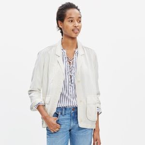 MADEWELL Linen League Cargo Jacket Blazer NWT